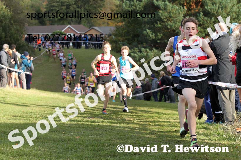 Boys under-15s 2021 National Cross Country Relays, Berry Hill Park, Mansfield. Photo: David T. Hewitson/Sports for All Pics